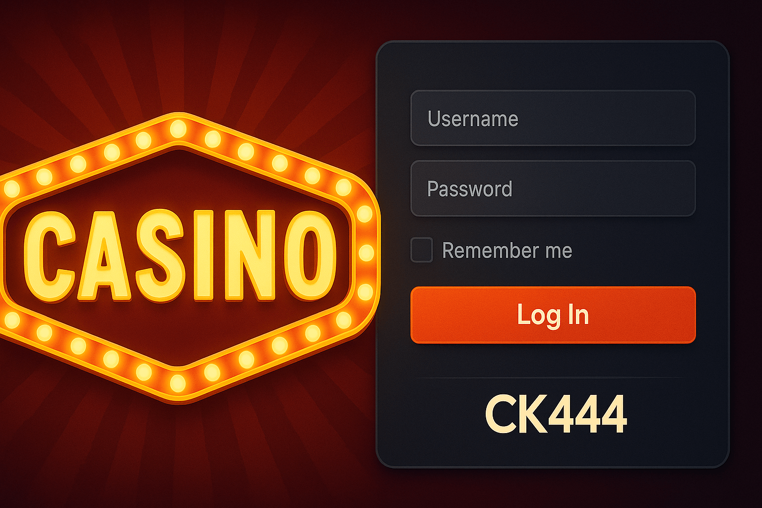 Clean and intuitive CK444  login interface
